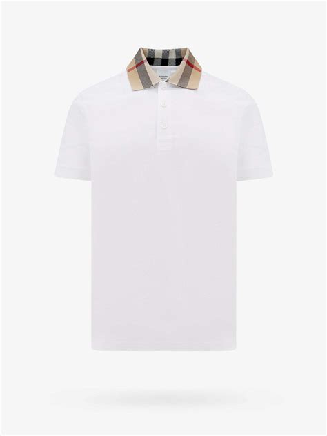 white burberry brit polo|Burberry white polo t shirt.